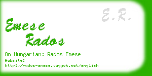 emese rados business card